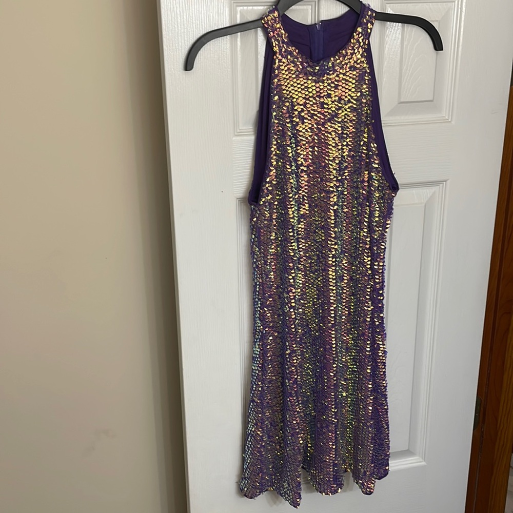Shimmer, Glitter, Shine! Sequin dress with iridescent colors!